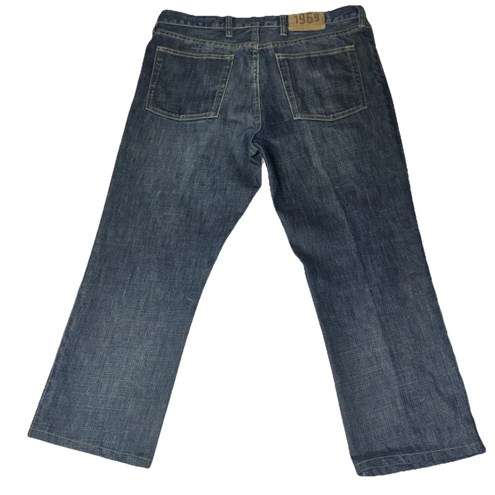 Gap 1969 Jeans Men's 38*x26* Selvedge Denim Straight Leg Easy Fit Dark Wash READ